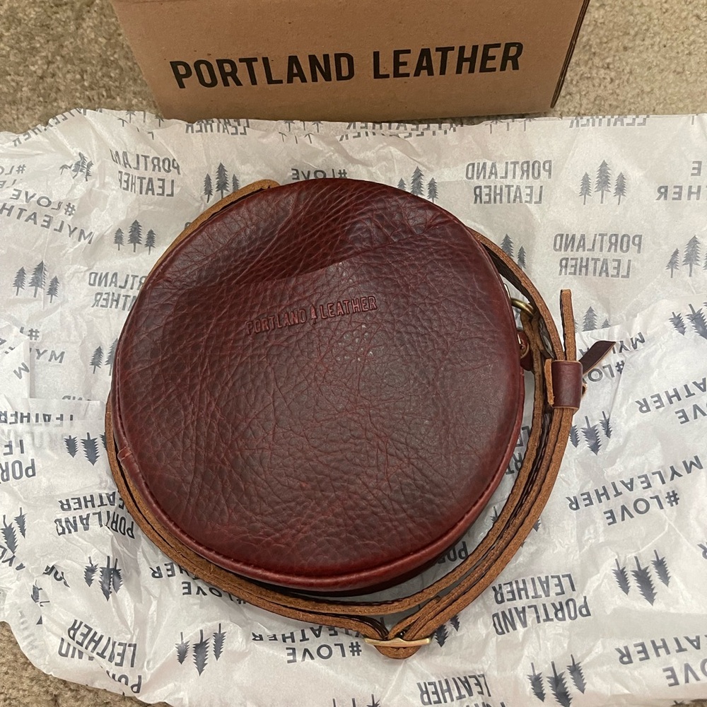 Portland Leather Small Circle Crossbody Bag